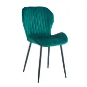 Krzesło tapicerowane zielony nogi czarny K1-FX